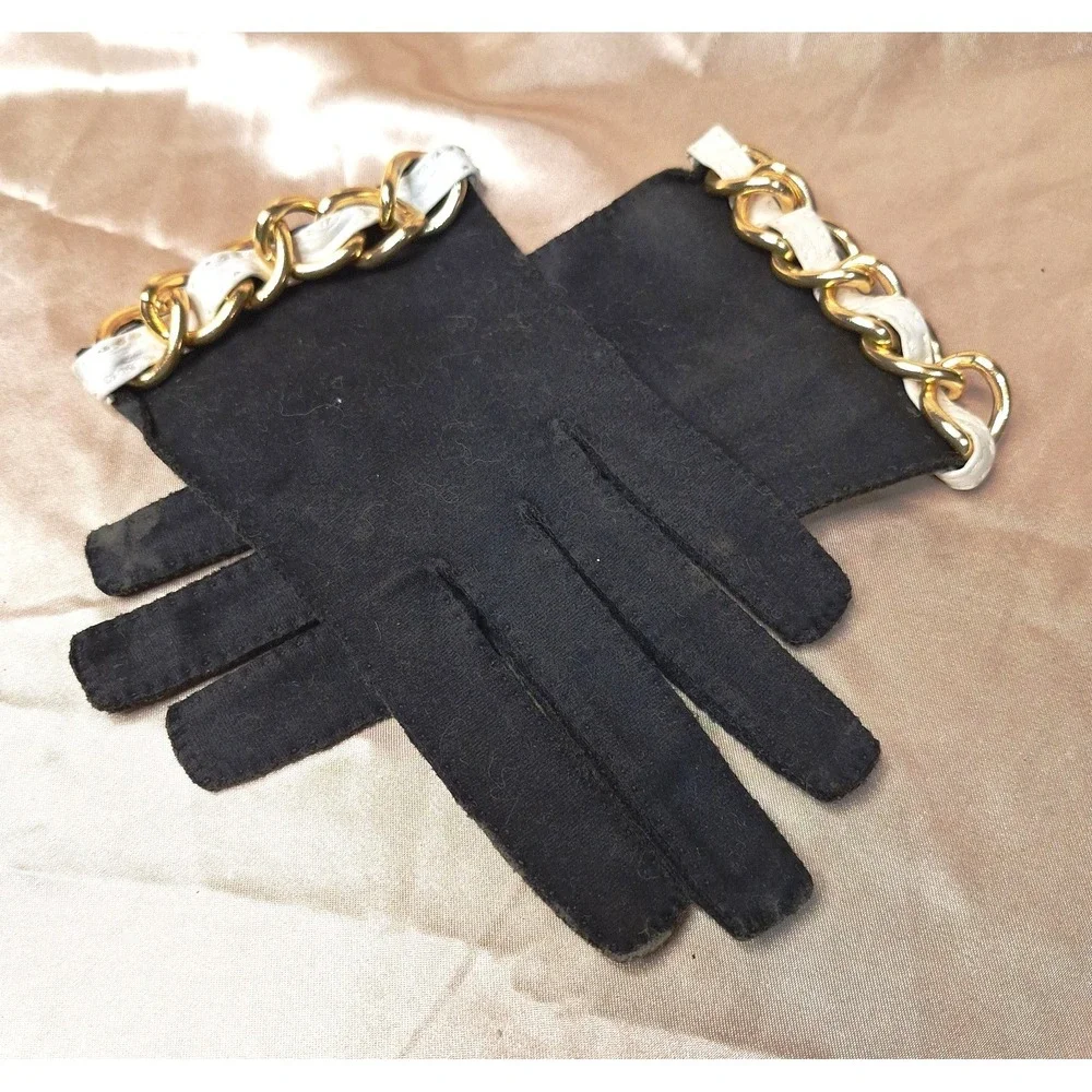Warm Women's Black Leather Gloves with all cotton‎ lining size 6.5 (6-1/2)